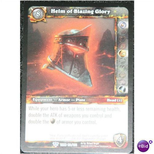 WoW Warcraft TCG Tome of the Forgotten #169 Helm of Blazing Glory