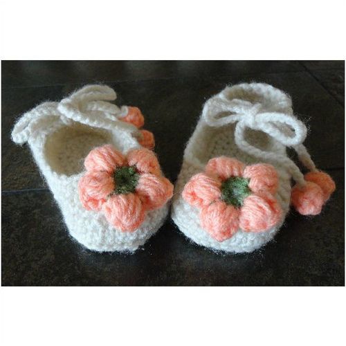 Baby booties #B032 crochet shoes 0-6 months