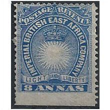 British East Africa 1890 SG12 8a Blue Mounted Mint ...