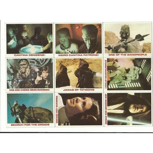 STAR WARS ' VINTAGE ' BURGER KING 36 card set ' (1977 )