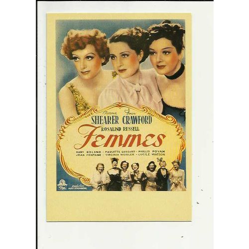 THE WOMEN Norma Shearer, Joan Crawford Poster Art Postcard by Zreik (104)