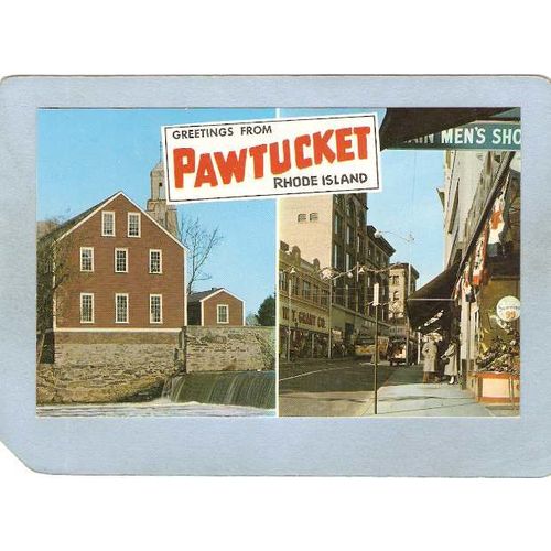 Rhode Island Pawtucket Postcard Greetings From Pawtucket Rhode Island 2 Vi~924