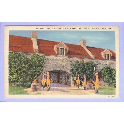 New York Fort Ticonderoga Entrance To Place Darmes South Barracks View Lar~58