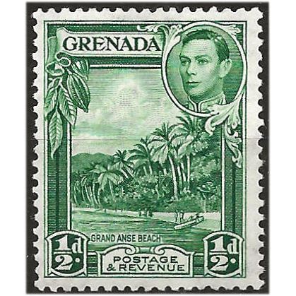 Grenada 1943 SG153a 1/2d Blue-Green Mounted Mint ... ..