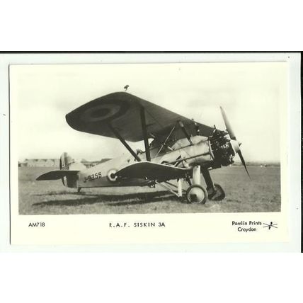 Aviation RAF SISKIN 3A Postcard (Pamlin AM718)