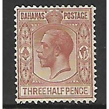 BAHAMAS 1934 1 1/2d BROWN RED SG 117 M MINT