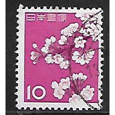 JAPAN 1961 10y CHERRY BLOSSOMS SG 860 FINE USED#3