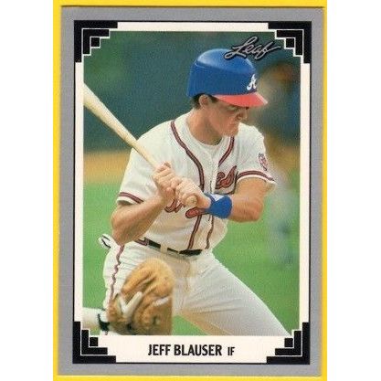 1991 Leaf Atlanta Braves Baseball Card #115 Jeff Blauser