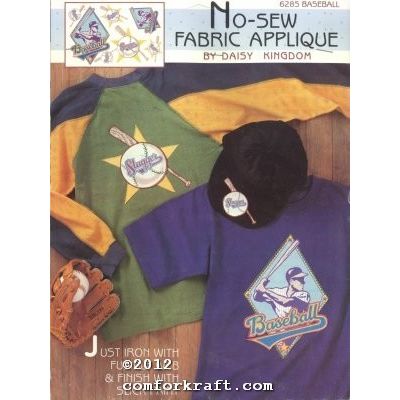 Baseball 6285 No-Sew Fabric Applique [70136]