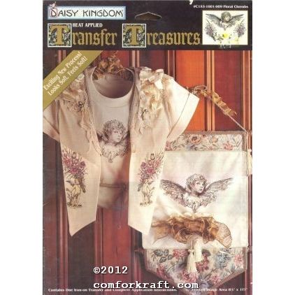 Floral Cherubs Heat Applied Transfer Treasures #153-1001-009