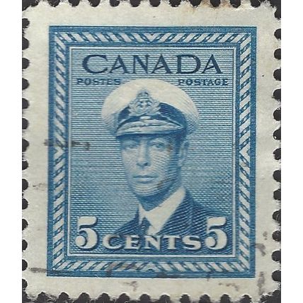 CANADA, King George VI Naval uniform, blue 1942, 5c, #2