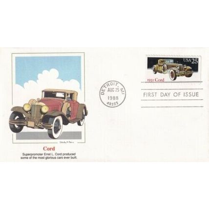 United States 1988 Cord Fleetwood FDC Detroit MI cancel unaddressed VGC