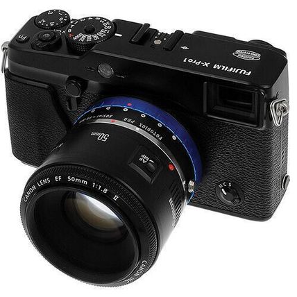 FotodioX Canon EF Pro Lens Adapter w/ Built-In Iris Control for Fujifilm X-Mount