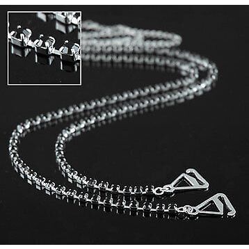 Bra Straps - Single Line Crystal Chain Strap - Black - BS-HH19BK