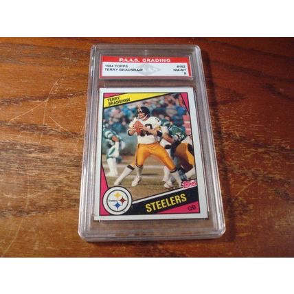 1984 Topps, Graded Near Mint 8, TERRY BRADSHAW, QB, Steelers, HOF