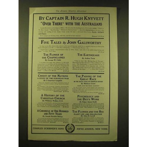 1918 Charles Scribner's Sons Ad - Over There with the Australians