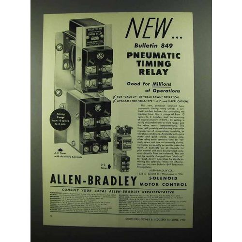 1950 Allen-Bradley Bulletin 849 Pneumatic Relay Ad