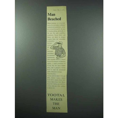 1960 Tootal Cravat Ad - Man Beached