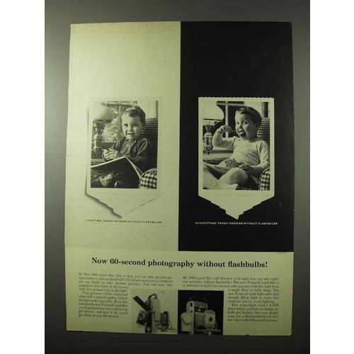 1960 Polaroid 3000-Speed Film and Wink-Light Ad