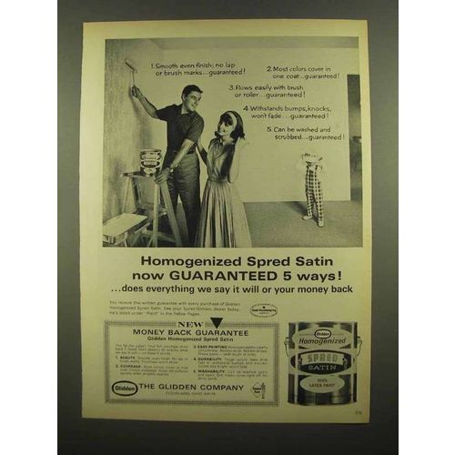 1965 Glidden Spred Satin Paint Ad - Homogenized