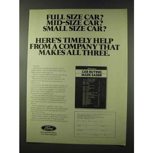 1973 Ford Motor Company Ad - Full Size Car?