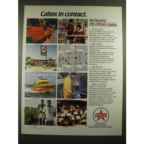 1988 Caltex Oil Ad - Caltex in Contact
