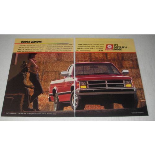 1988 Dodge Dakota Pickup Truck Ad - It's gotta be a Dodge