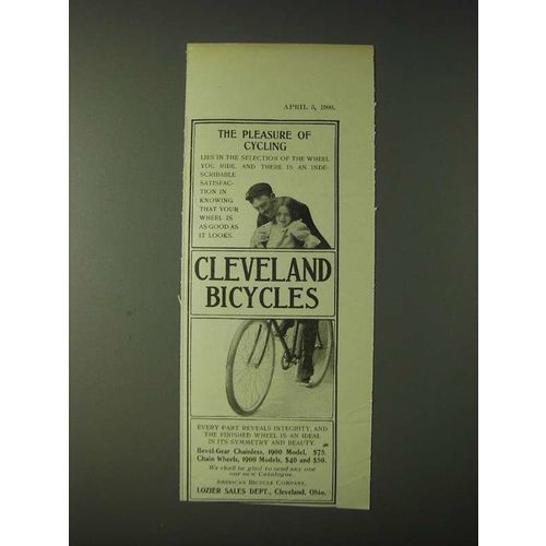 1900 Cleveland Bicycles Ad - The pleasure of cycling
