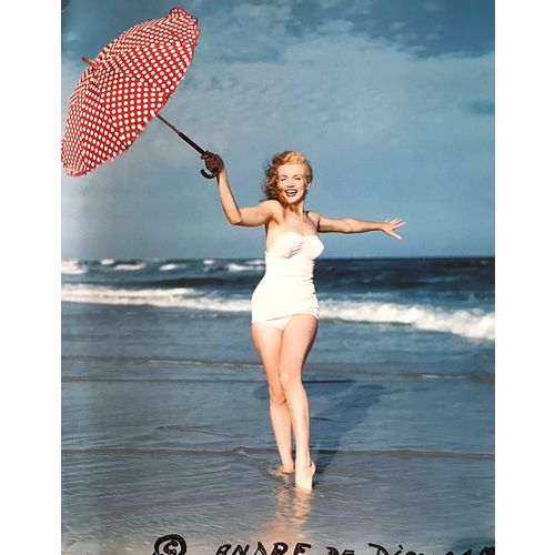 Marilyn Monroe vintage Sexy Beach Umbrella pinup print poster Playboy Wall Art c