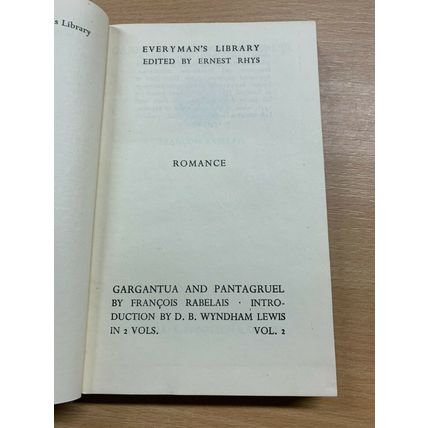 1946 FRANCOIS RABELAIS "GARGANTUA & PANTAGRUEL" VOL 2 FICTION HARDBACK BOOK (P3)
