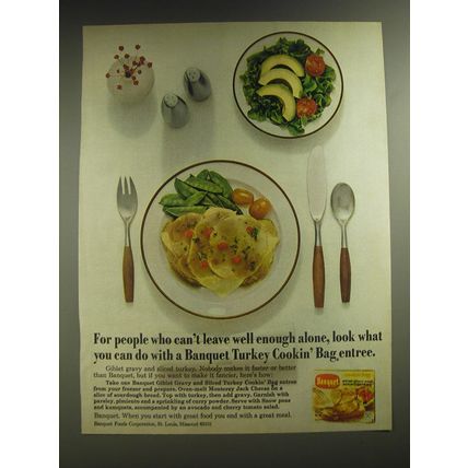 1974 Banquet Turkey Cookin' Bag Entre Advertisement
