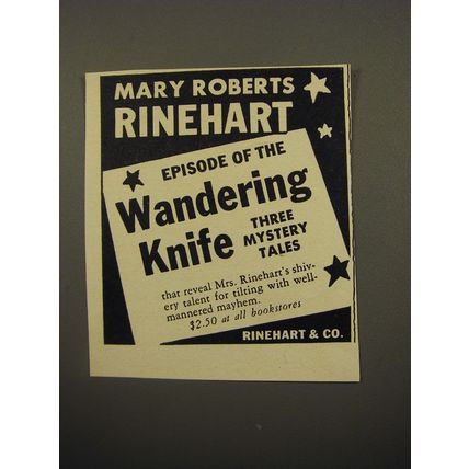 1950 Rinehart & Company Book Ad - Episode of the Wandering Knife