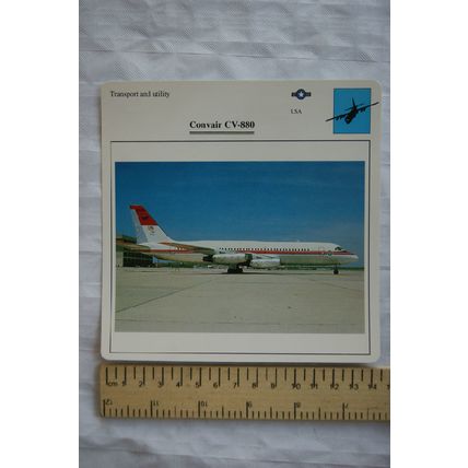 Convair CV-880 - USA - Transport & Utility - Collectors Club Card
