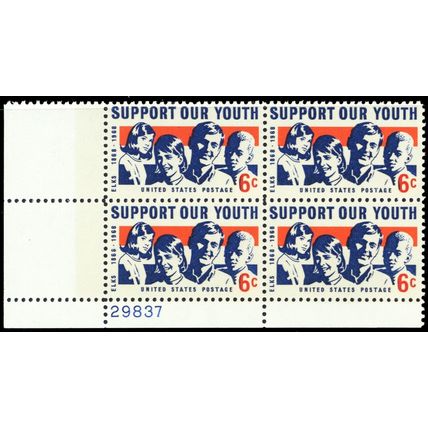 1342, Mint NH 6¢ Colors Shifted Left Freak Error PB W/Normal * Stuart Katz