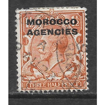 MOROCCO AGENCIES SG44 KG5 BRITISH CURRENCY used CYPHER WATERMARK