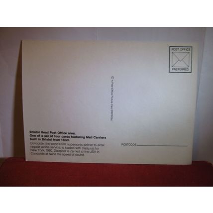 CONCORDE, BRISTOL MADE MAIL CARRIERS by John Norriss postcard by Post Office #