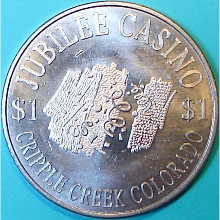 Jubilee. $1 Casino Token. Cripple Creek, CO. J74.