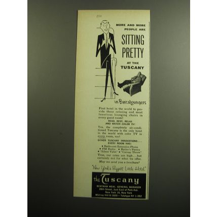 1959 The Tuscany Hotel Advertisement - More and more people are sitting pretty