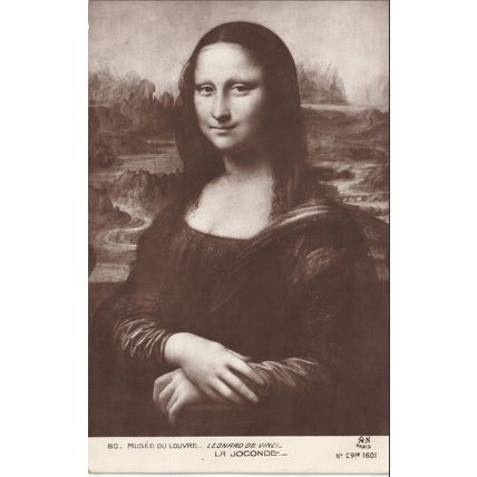 Vintage Postcard - Art Card - Monna Lisa (La Joconde) - Leonardo Da Vinci
