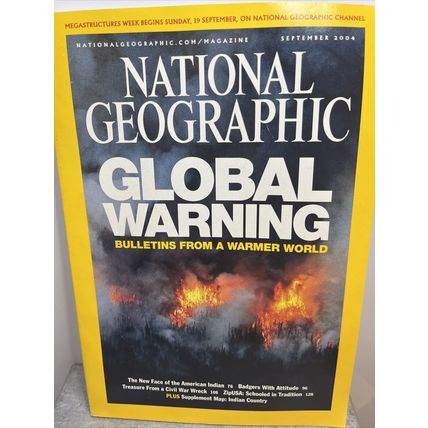 National Geographic Magazine September 2004 Global Warning Vintage Collectible