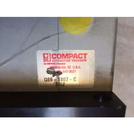 NEW COMPACT AIR Q89-1807-C 6/00,Q89-1807-C PNEUMATIC CYLINDER 1/4" NPT VALVE,AK