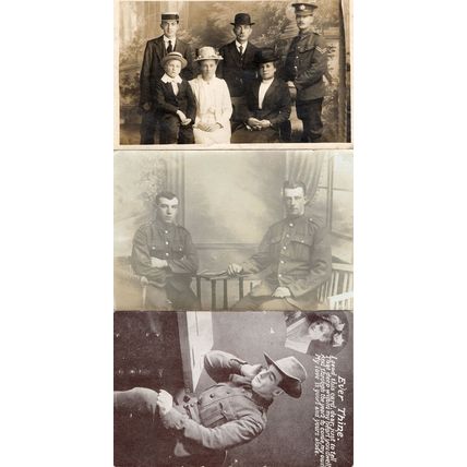 WW1 Soldiers Incl 3x German Canada Army & UK War Postcard s