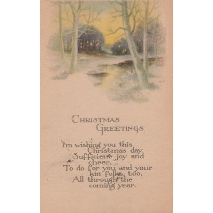 ZAYIX US Postcard Christmas Seal WX31 (1923) Texas Duplex Cancel 0324M0339