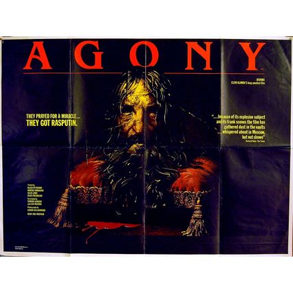 AGONY 1981 Elem Klimov Aleksei Petrenko Grigori Rasputin UK QUAD POSTER