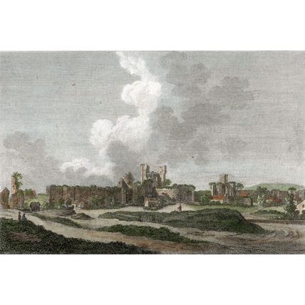 CAERPHILLY CASTLE GLAMORGANSHIRE 1786 James Sparrow - Paul Sandby ENGRAVING