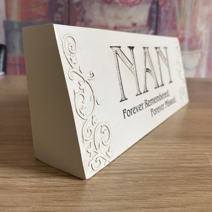 Graveside Plaque Stone - NAN forever remembered, forever missed