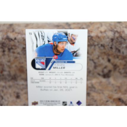 2020-21 UPPER DECK NEW YORK RANGERS K'ANDIRE MILLER ROOKIE CARD#15