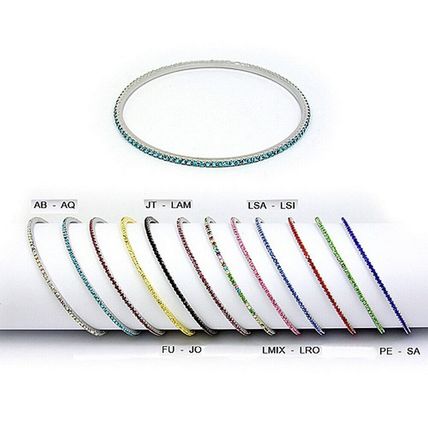 Bangle Bracelets - Rhinestone - LSI Red BR-WAB056B-LSI