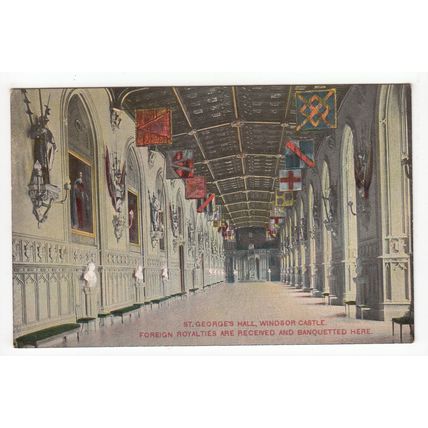St Georges Hall Windsor Castle Postcard The British Empire Series 238