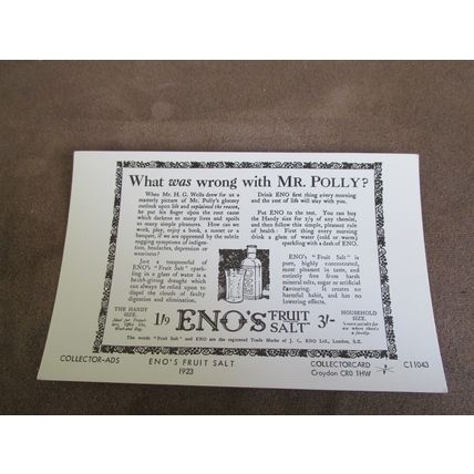 Collectorcard reproduction Advertising Postcard - Eno's Fruit Salts - Tonic